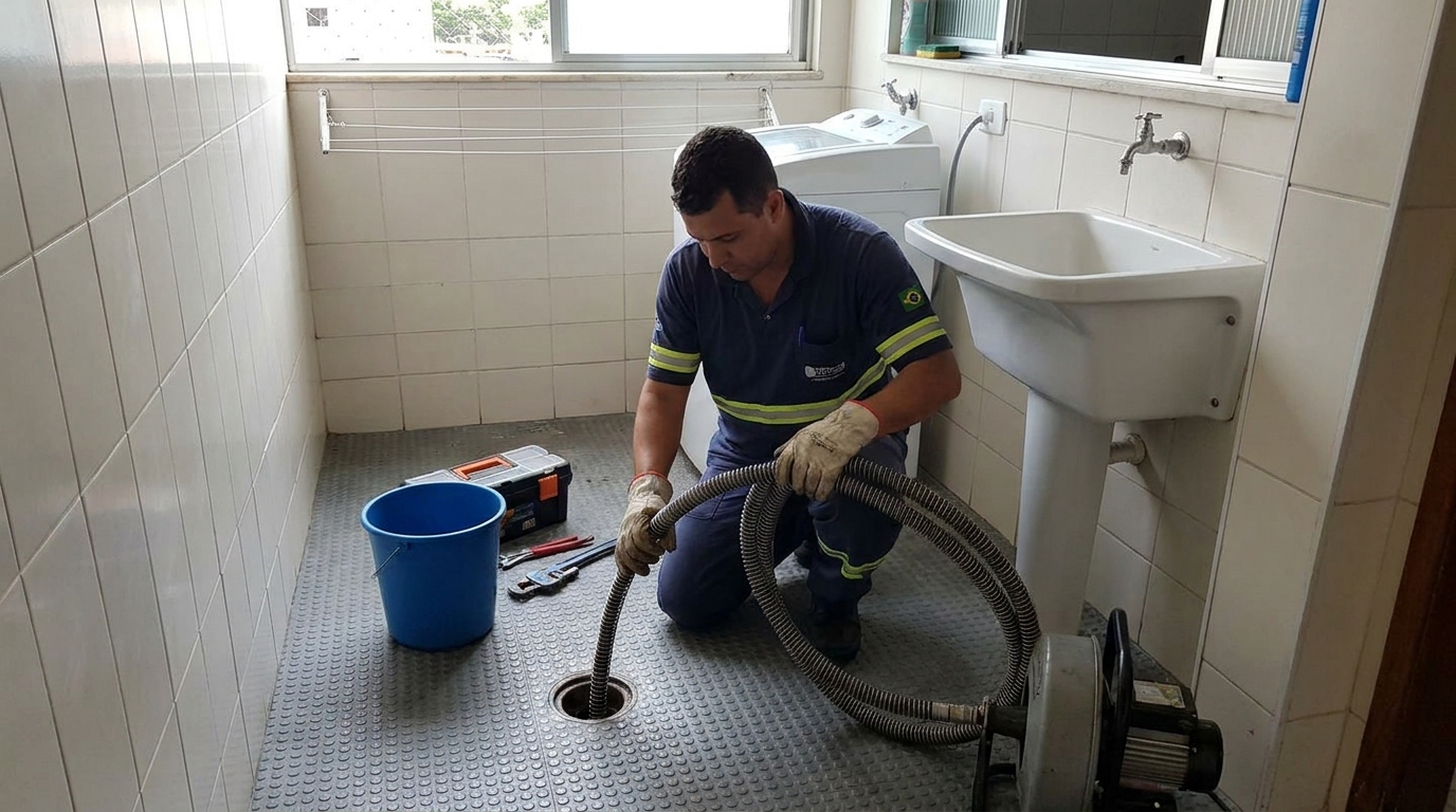 Desentupimento de ralo residencial em Boa Vista‑RR