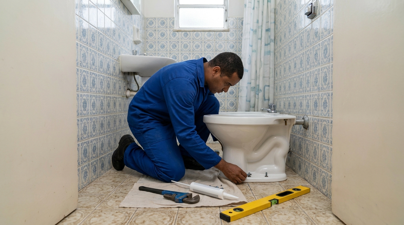 Instalação de vaso sanitário residencial em Boa Vista‑RR