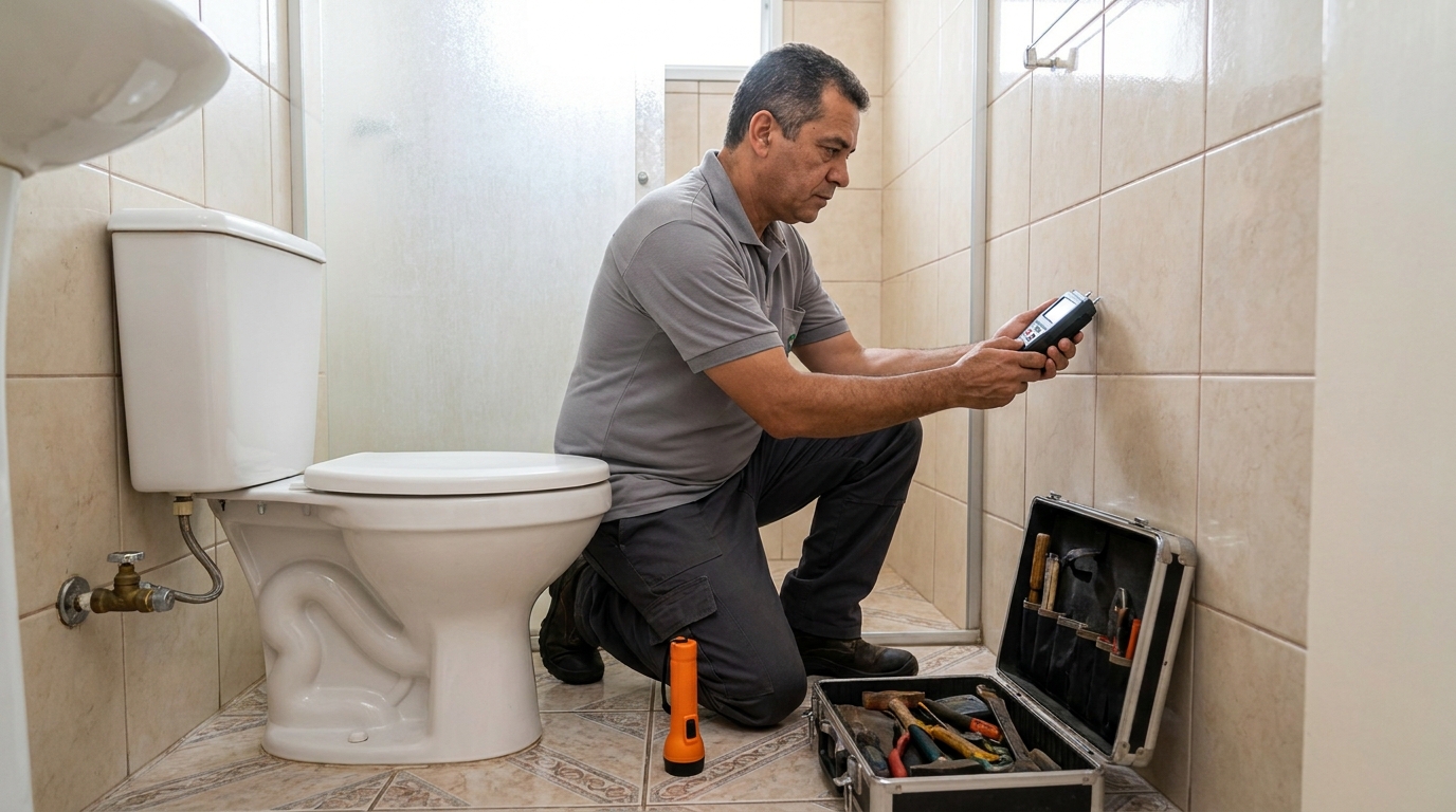 Técnico de caça vazamento com detector em Boa Vista‑RR